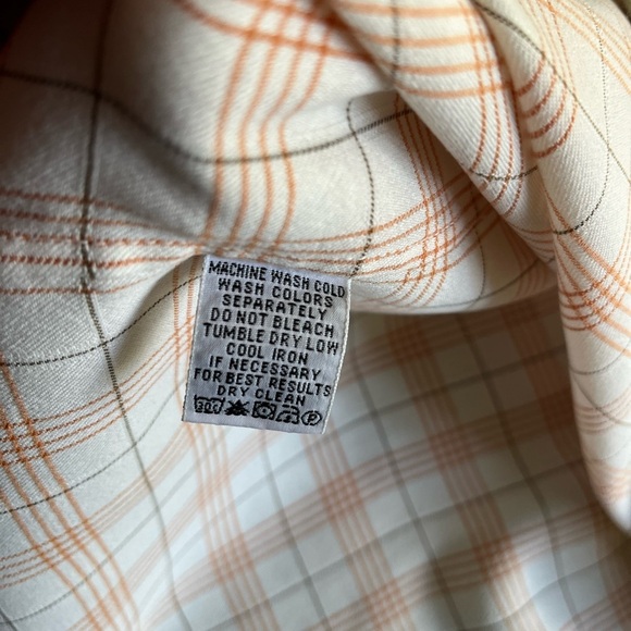 TOMMY BAHAMA Men’s Orange/Cream Striped Button Down Short Sleeve Shirt. Size XL - Picture 5 of 9